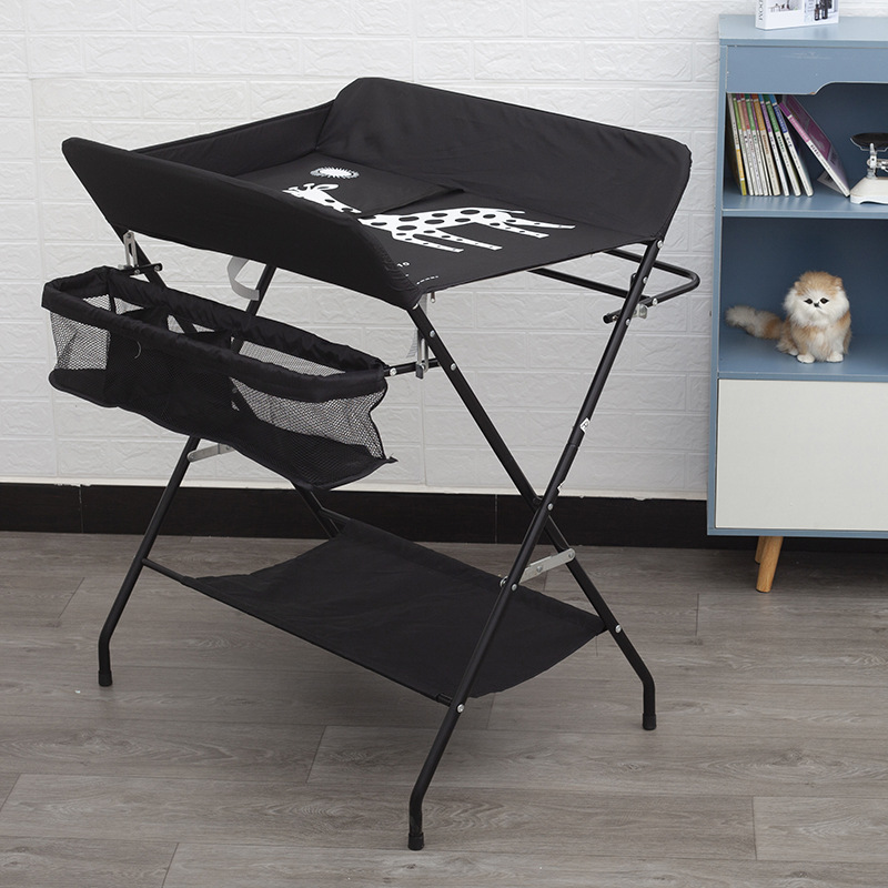 Cuna de bebé plegable multifuncional cambio de ropa de bebé cambio de pañales mesa de enfermería bebé recién nacido masaje mesa táctil