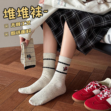 2025秋季新品袜子东大门ins风女袜点子纱小猫精梳棉中筒袜小腿