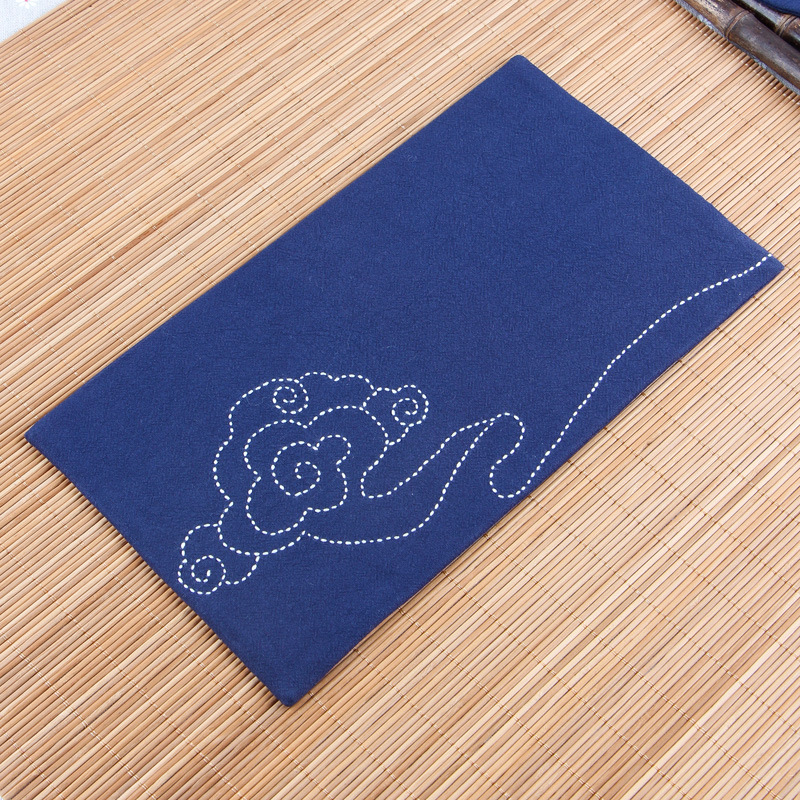 Paquete de material de bordado hecho a mano de bricolaje conjunto de tela estera de té montaña regalo creativo bordado paquete de material principiante