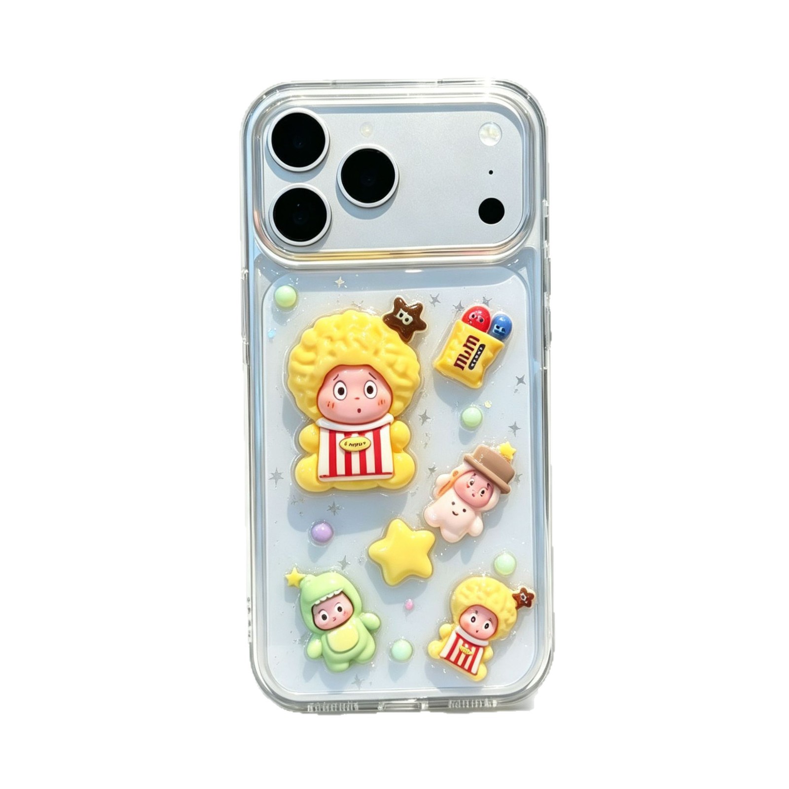适用苹果18promax手机壳iphone17滴胶卡通星星人16pro新款X保护套