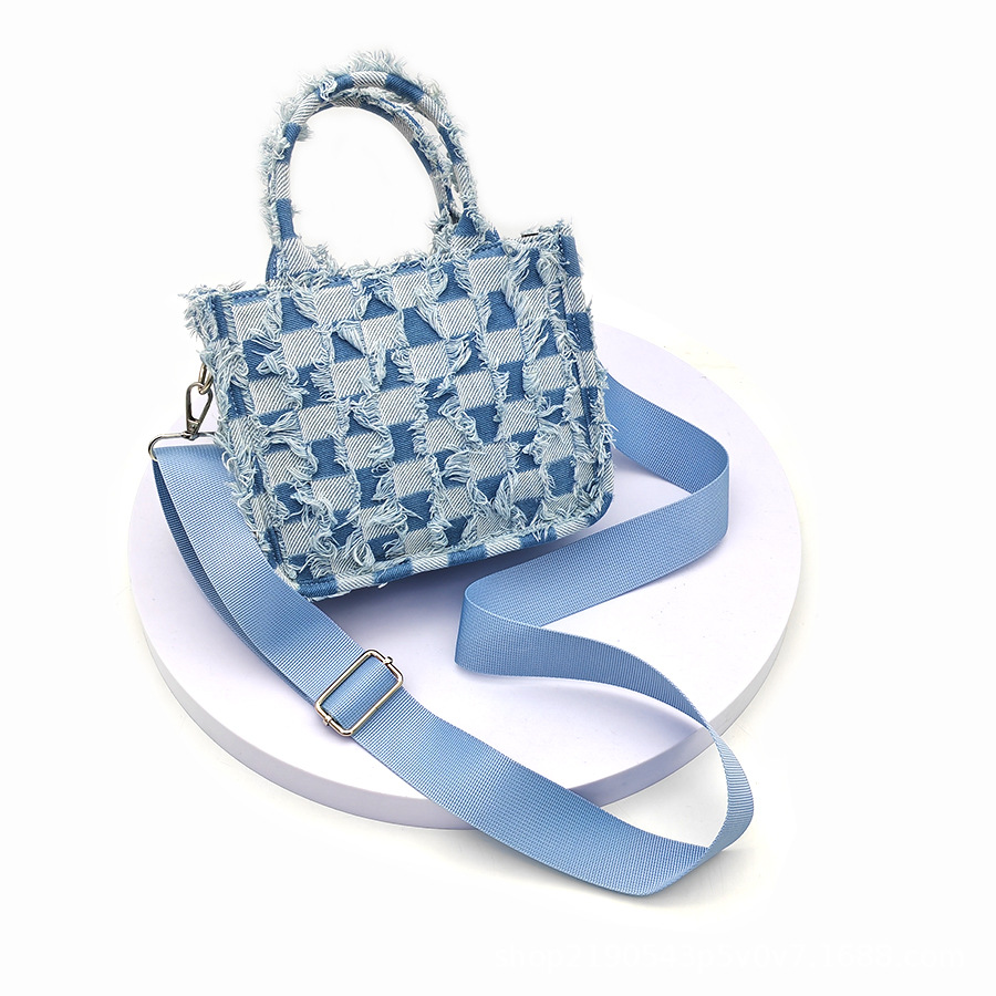 Nueva Bolsa de tela vaquero portátil para clases, bolso especial, bolso vaquero, Crowdsourcing femenino, versión coreana de moda