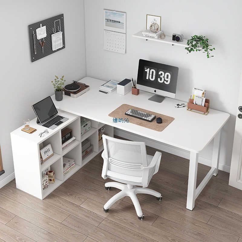 L -shaped corner desk student home learning office table chair…