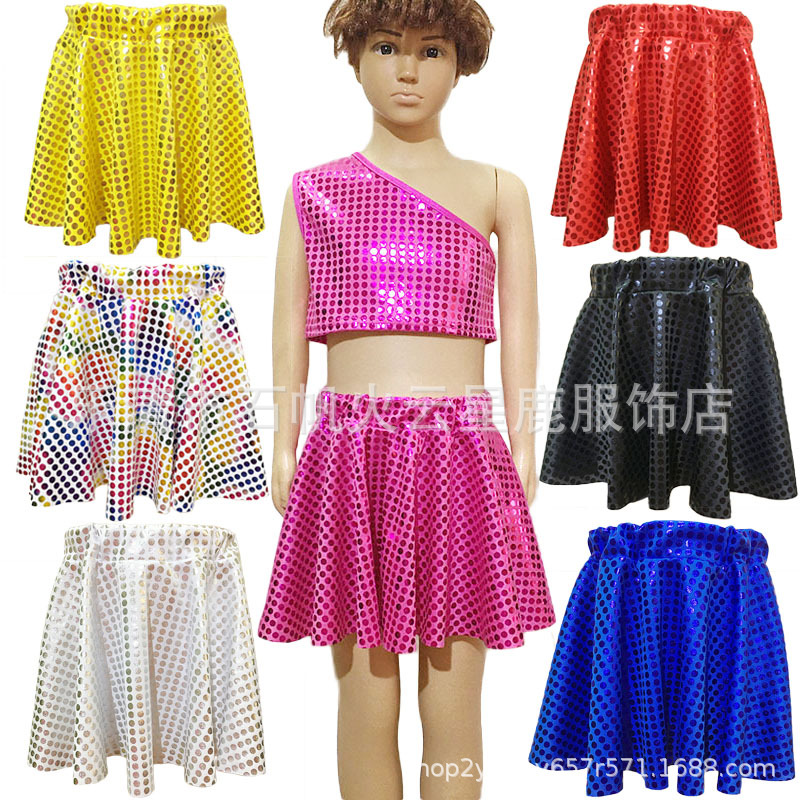 Ropa de rendimiento para adultos de los niños ropa de graduación de la fotografía dot falda de lentejuelas falda pettiskirt