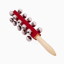 21铃红绒布棒铃 奥尔夫打击乐器教具  手摇铃串铃