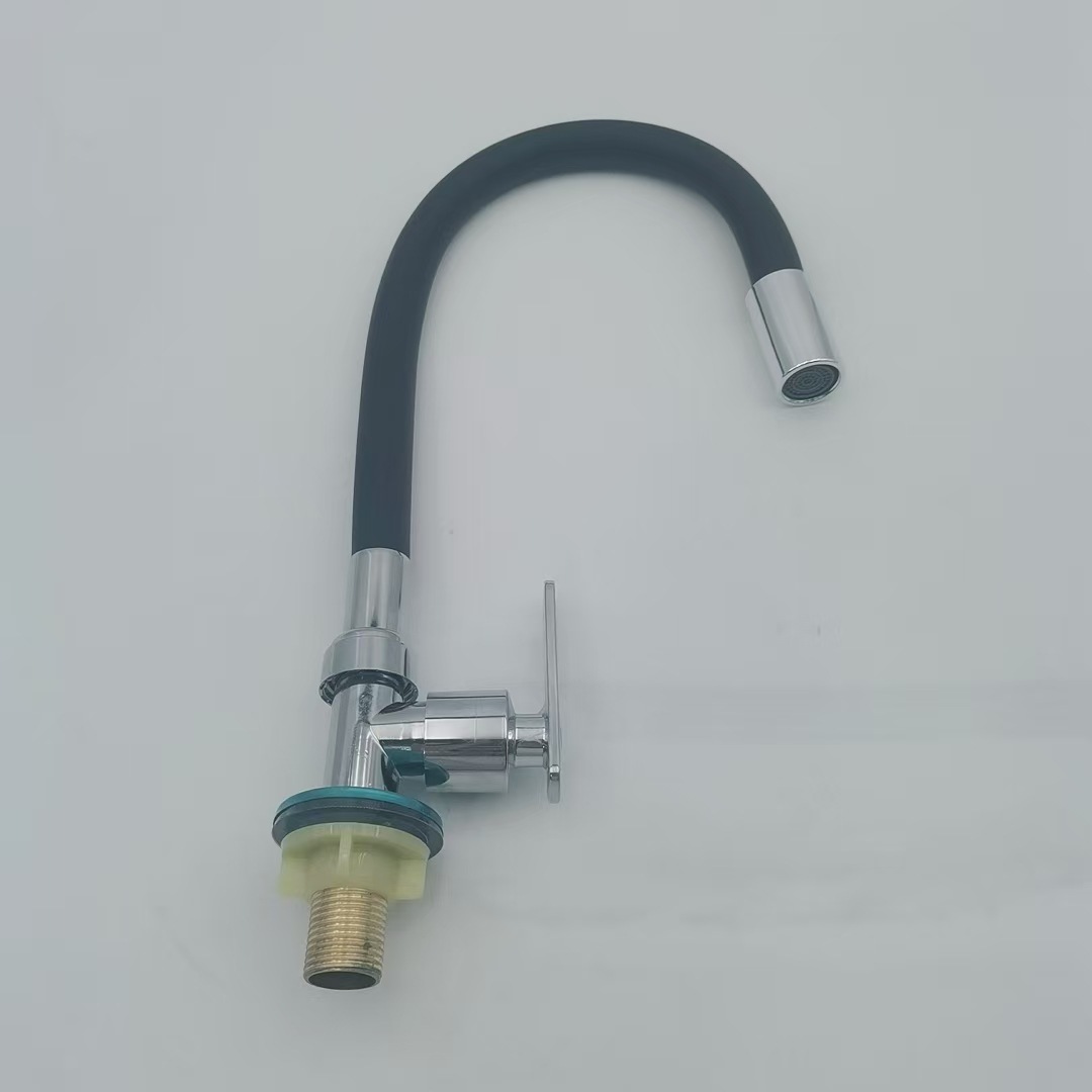 黑色快开龙头厂家直销彩色万向管龙头单冷立式菜盆龙头花洒头龙头