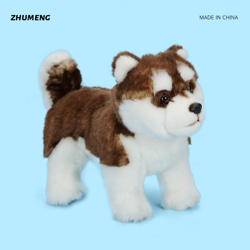 2026 New Cross-Border Model Realistic Alaskan Dog Plush Toy for Children