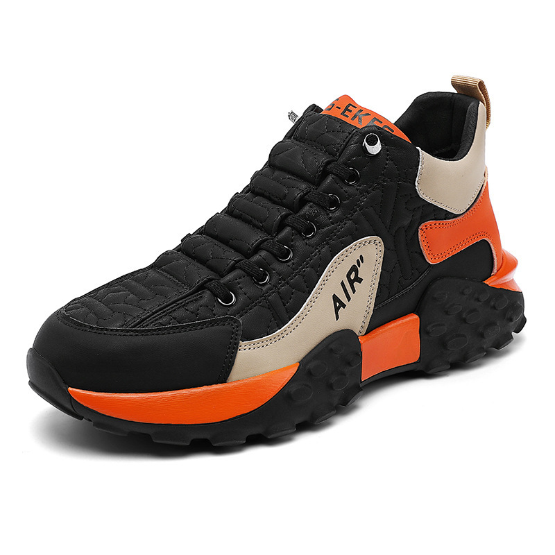 Zapatos de hombre de la estación europea 2024 nuevo estilo de primavera y verano, suela gruesa transpirable, aumento de los zapatos Forrest Gump, zapatos casuales de moda