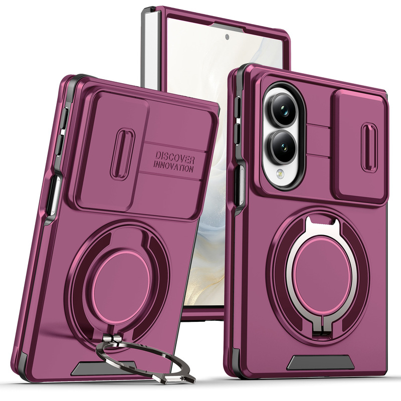 Suitable for Samsung Zfold8Ultra Foldable Phone Case with 360-Degree Rotating Magnetic Stand, Fold7 Cross-Border Anti-Drop Hard Case 6 Suitable for Samsung Zfold8Ultra Foldable Phone Case with 360-Degree Rotating Magnetic Stand, Fold7 Cross-Border Anti-Drop Hard Case 6