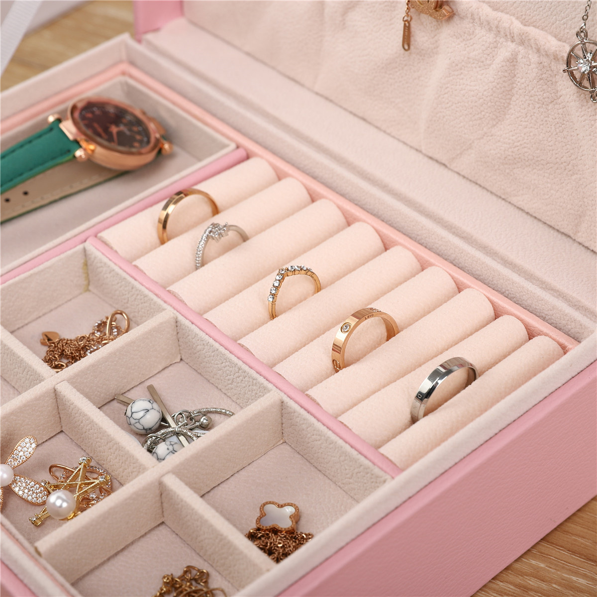 1 Piece Quantity Elegant Simple Style Classic Style Solid Color Pu Leather Jewelry Boxes