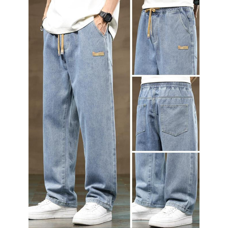 2025 New Cross-Border Dropshipping Men's Regular Fit Solid Color Straight Pocket Jeans 2025 New Cross-Border Dropshipping Men's Regular Fit Solid Color Straight Pocket Jeans