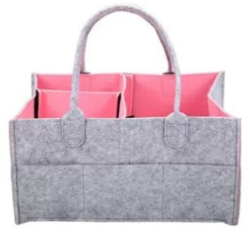 Cross-Border Mommy Felt Bag, Diaper Storage Bag, Mother and Baby Portable Felt Bag, Portable Makeup Storage