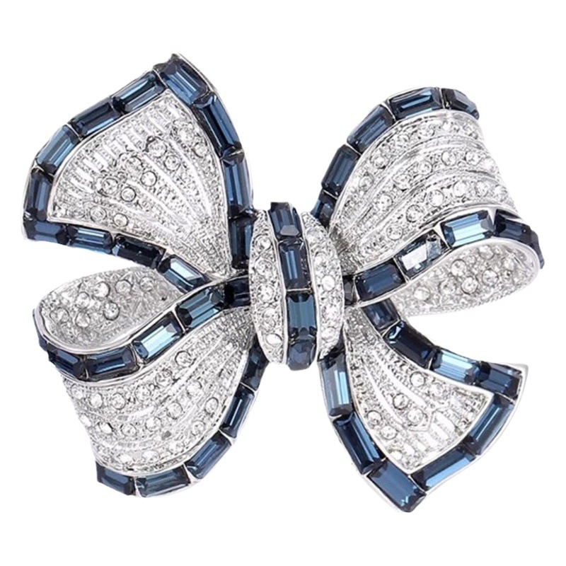 Elegante broche con lazo para mujer, nuevo diseño de nicho de lujo, broche de alta gama para trajes, suéteres y accesorios.