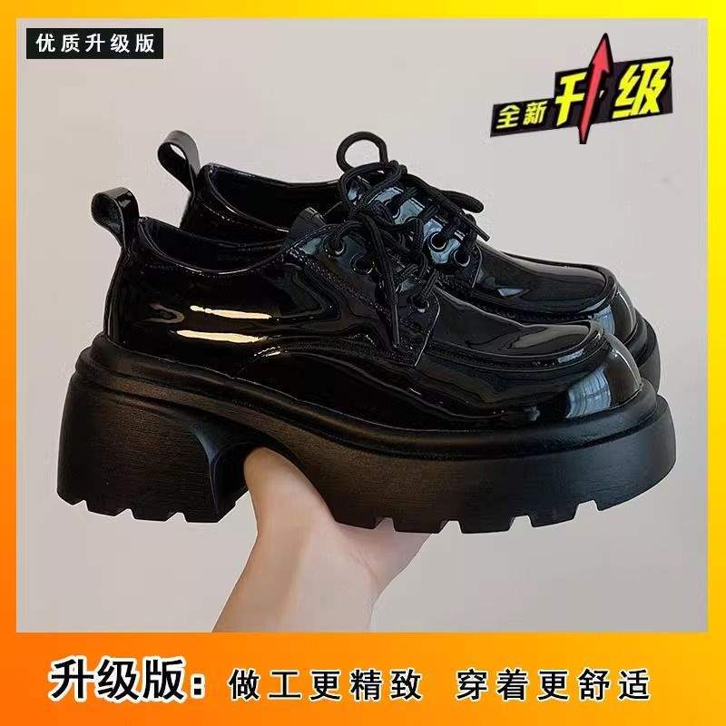 玛丽珍黑色英伦风小皮鞋女秋冬法式单鞋2025新款配裙子厚底乐福鞋|undefined