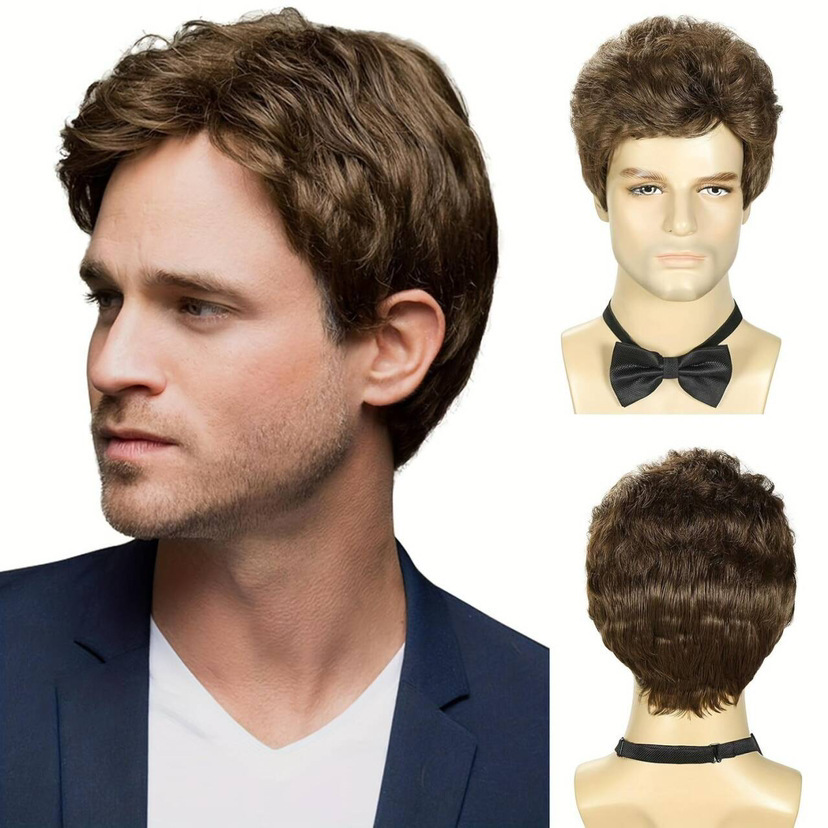 Parrucca da uomo a testa intera, stile europeo americano, più venduta, per cosplay, tutti i giorni, con onde lunghe, sintetica, clip-in, taglia media_voghion.com