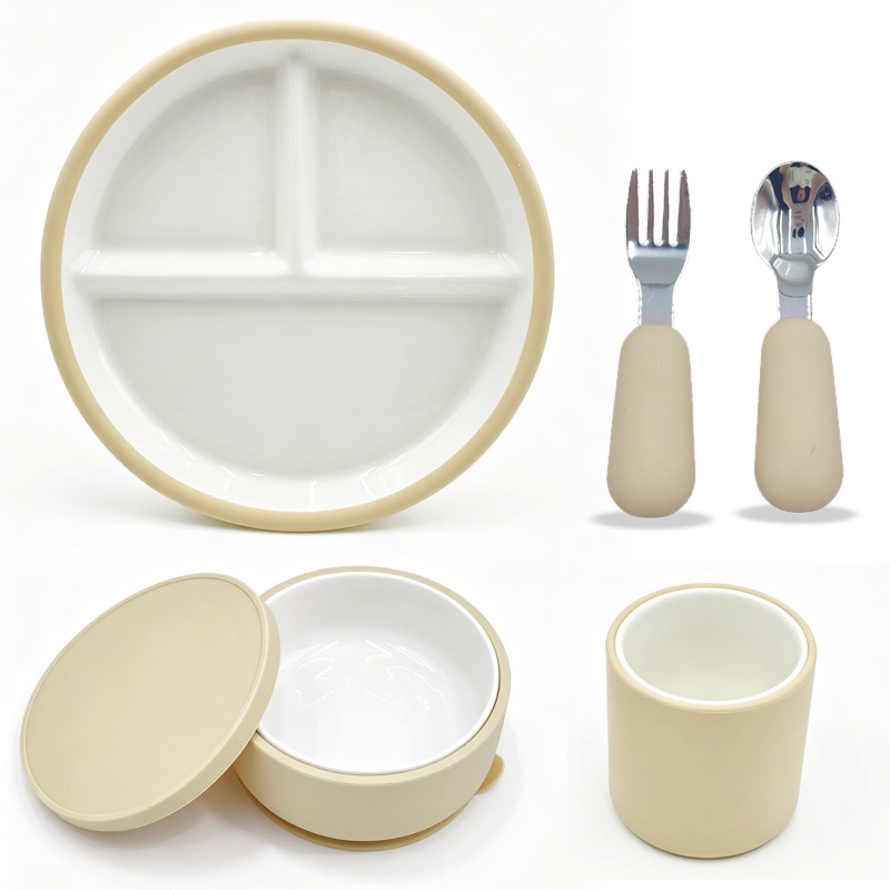 Children's silicone ceramic tableware