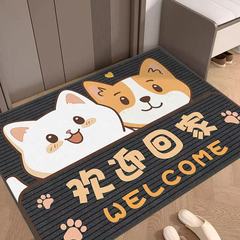 地垫入户门门口地垫门厅玄关过道脚垫家用卡通地垫欢迎回家地毯垫