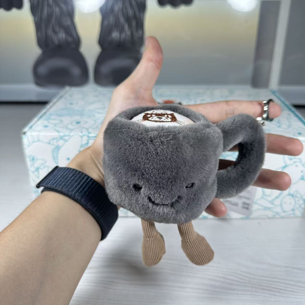 Black coffee cup pendant