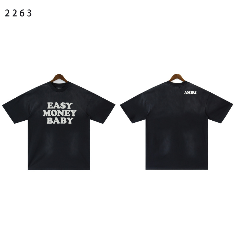 貿易クロスAm新文字クラシックプリント半袖男女同型カップルTシャツiri夏高iri製品タイプ|undefined