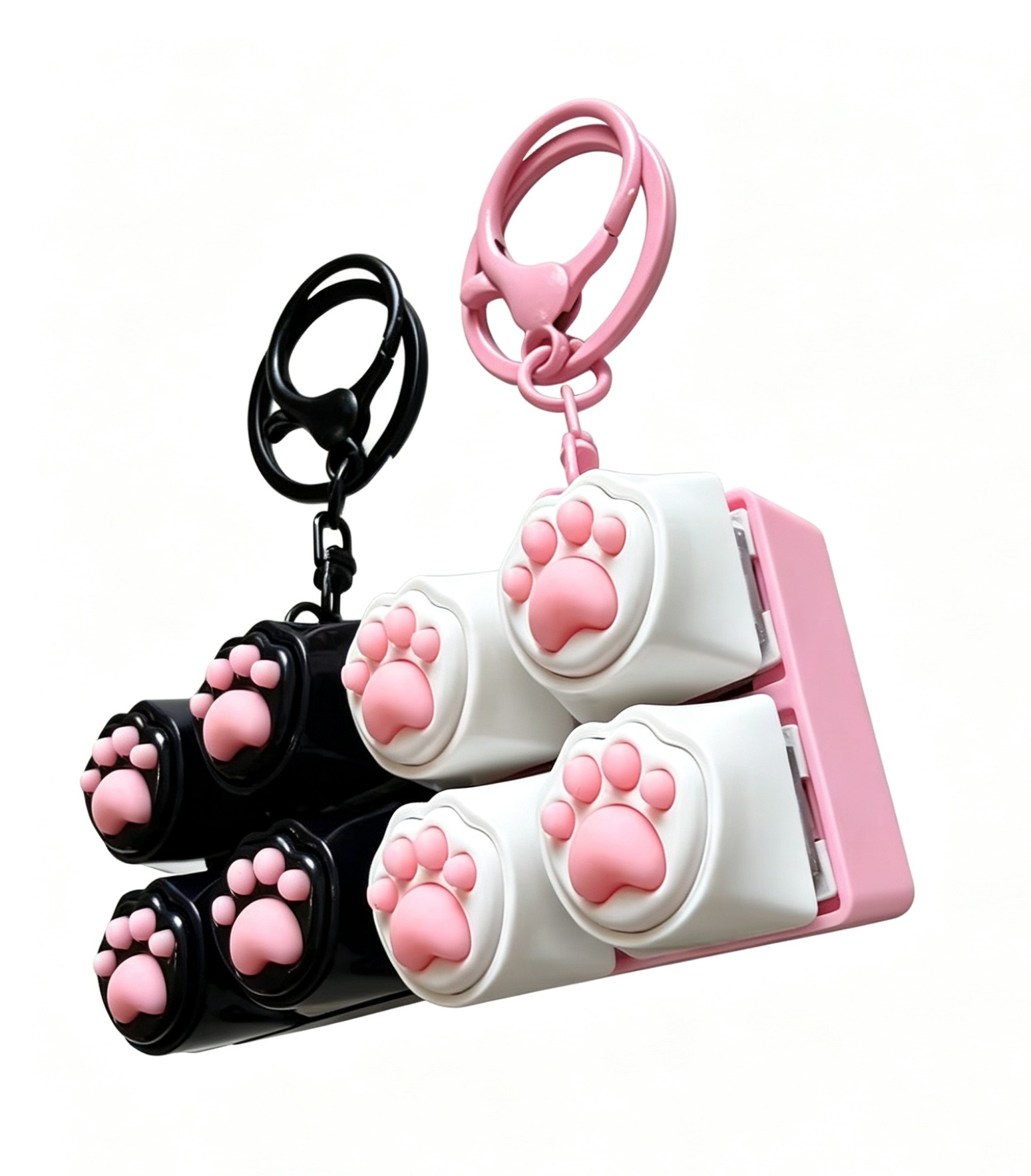 4-button square cat claw set (1 black + 1 white)) (2 pieces per pack)