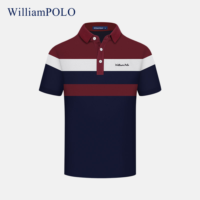 Camisa Polo Chen Xiaochun Paul para Hombre, Lavada, de Alta Calidad, Estilo Emperador, Manga Corta, Casual, con Rayas y Solapa