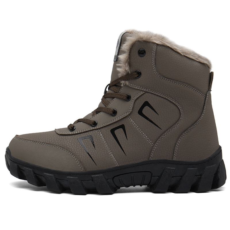 Mayorista invierno de veludo cálido pareja botas de nieve zapatos de algodón al aire libre botas casuales zapatos deportivos para hombre