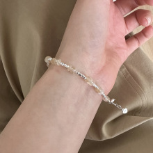 925纯银琉璃碎银子手链女韩国ins小众设计气质小清新百搭手饰3341