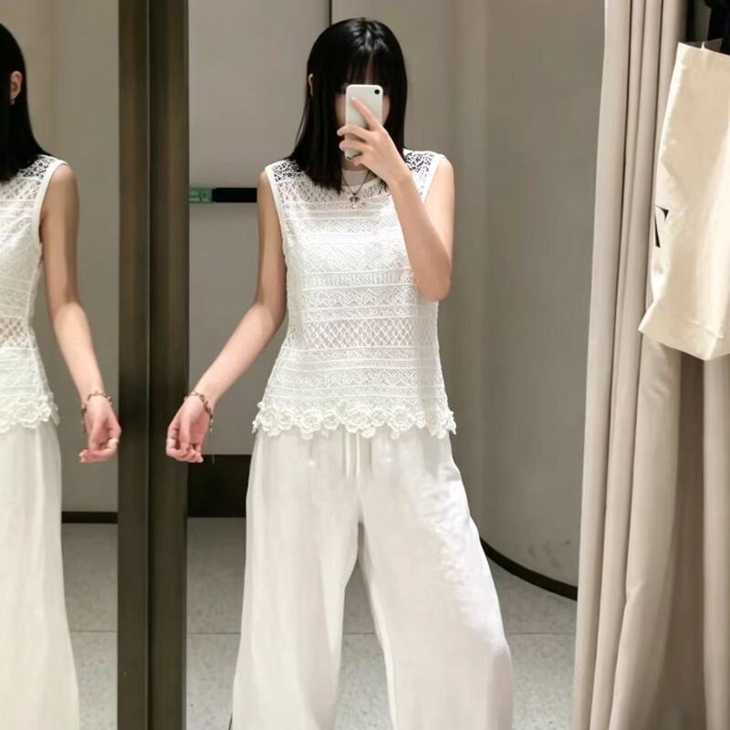 Nanyou High-End Version Miu 26 Spring/Summer New Simple Solid Color Fashionable Versatile Knit Vest Top Women's Clothing