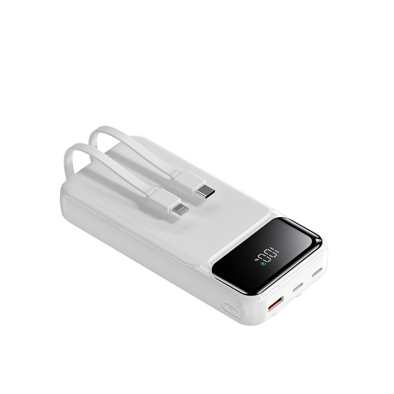 New National Standard 3C Certified High-Capacity Fast Charging Power Bank 20000mAh CE FCC 22.5W with Cable Mobile Power Supply