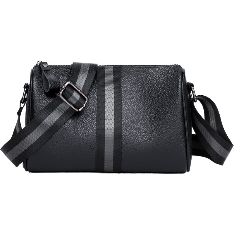 Bolso de hombre de cuero genuino 2022 Nuevo bolso de hombro de moda de gran capacidad correa de hombro ancha bolsa de mensajero primera capa de piel de vaca pequeña bolsa cuadrada