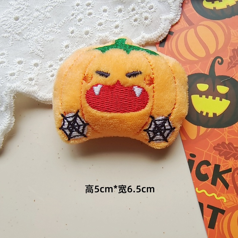 原创卡通万圣节公仔搞怪毛绒蝙蝠南瓜黑猫diy胸针配饰节日小玩偶|undefined