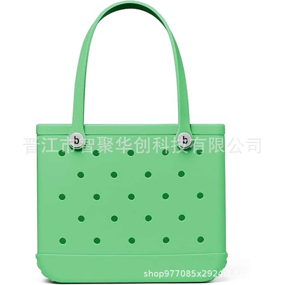 Eva bolsa de playa bolsa de agujero ligera europea y americana moda diy bolsa de mano de gran capacidad bolsa de hombro especial junto al mar