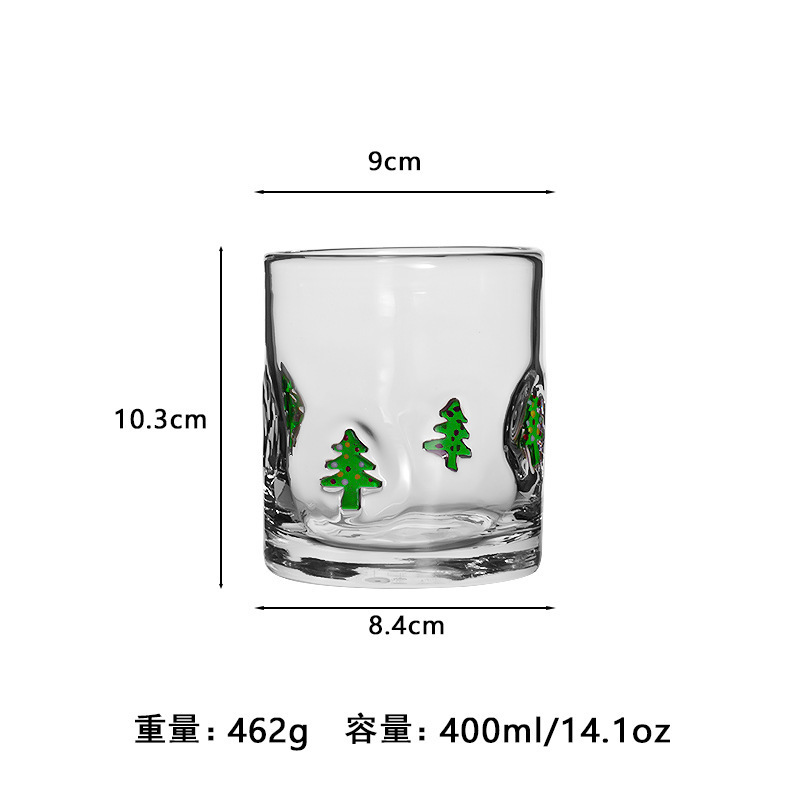 中古人工开口贴片水晶玻璃杯樱桃草莓压花贴片装饰饮品咖啡杯|undefined
