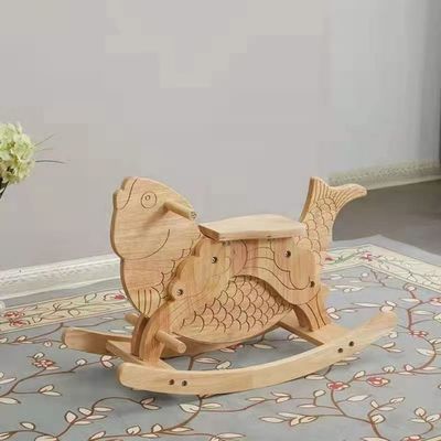 Baby solid wood Trojan horse baby Rocking Horse wooden  child Toys Infants birthday gift Photography Dedicated Trojan horse