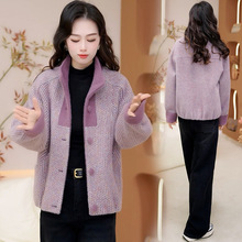 时尚短款外套女2025年冬季新款韩版气质优雅女士单排扣洋气上衣