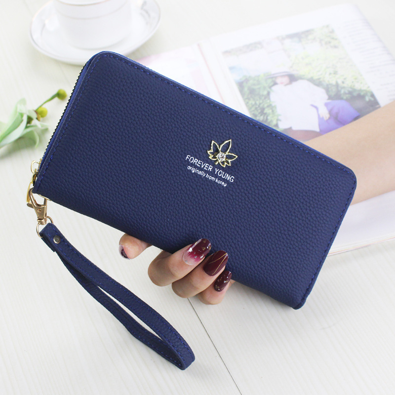 New 2026 Women's Clutch Wallet, Long Style with Seven Compartments, Floral Design, Zipper, Large Capacity, Money Clip, Phone Pouch