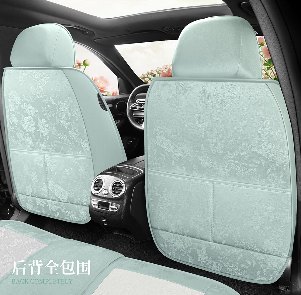 2026 New Model Ancient Style Camellia Jacquard Embossed Lace All-Season Car Seat Cushions Wholesale Cross-Border Export