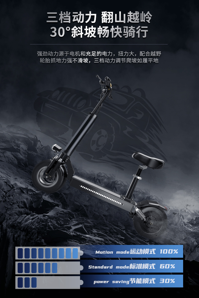 Source Manufacturer Cross-Border 11inch Off-Road Folding Electric Scooter with Lithium Battery Mini Scooter