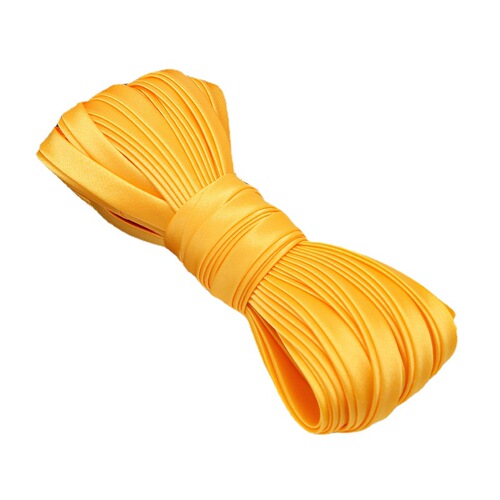 Cheongsam hemming strip 1cm satin solid color four-fold no-iron piping strip Hanfu Chinese clothing collar edge ribbon