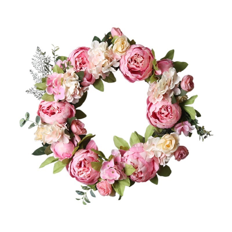 Peonía artificial guirnalda colgante decoración puerta decoración boda dintel fotografía boda sala de estar decoración floral fábrica directa al por mayor