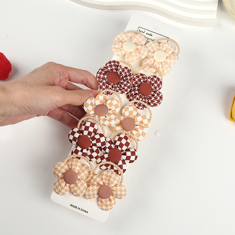 儿童花朵发圈高颜值不伤发橡皮筋小女孩扎头发弹性好头绳女童发夹