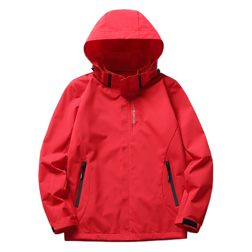 Outdoor Jacket Men's Thin Coat Women's Top Jacket Single-Layer Hooded Windproof Waterproof Mountaineering Clothing Can Be Printed with Logo