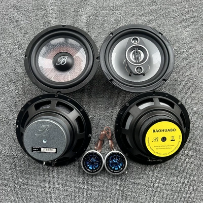 Berlin Sound Speakers 6.5inch | Car horn/tweeter - 6-pieces-for-front-and-rear-doors-2-tweeters-2-mid-bass-2-coaxial-single-speaker-universal