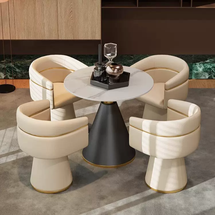 北欧休息区接待洽谈沙发桌椅组合办公室商务沙发椅酒店大厅沙发凳