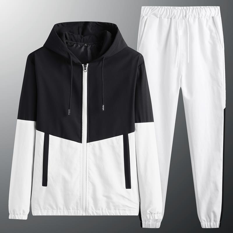 Primavera y otoño chaqueta de hombre suéter hombre estilo coreano mangas largas con sombrero ropa deportiva de moda para estudiantes traje casual hombre