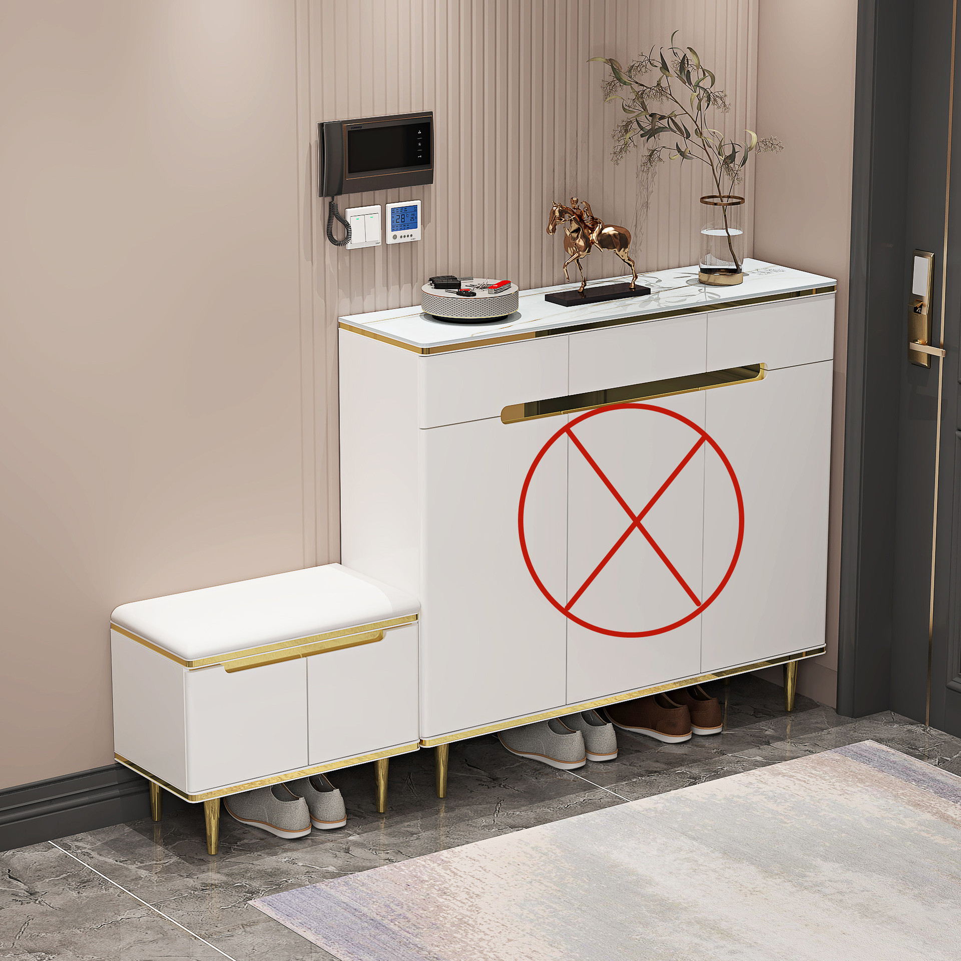 011 흰색 60 신발 의자 60*34*47