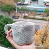 INS Wind Fat Cup Splash Cup Ceramic Cup Smooth Malker Cup Wholesale Milk Coffee Cup Checkered Cup