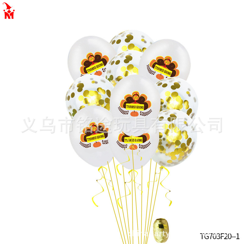 Acción de Gracias fiesta decoración traje de globo de Acción de Gracias accesorios de foto globo de película de aluminio globo de látex de Turquía