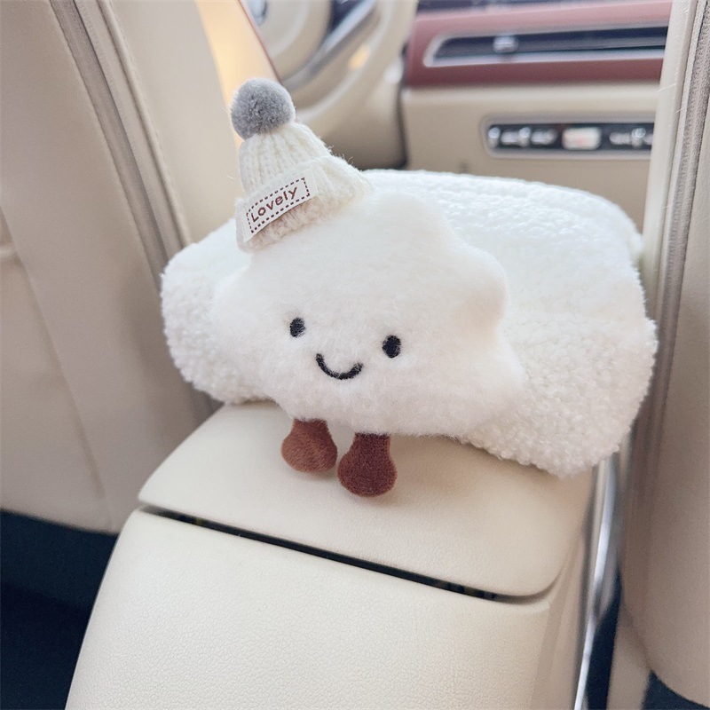 Bag, Qiao Le Jia Yuan Car tissue box/set - white-hat-white-cloud-armrest-tissue-box