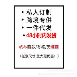 自定义画面尺寸装饰画芯高清喷绘帆布画内框画PS来图做挂画