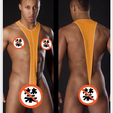 Sexy underwear men's JJ bikini sexy jumpsuit seductive thong underwear swimsuit V-strap